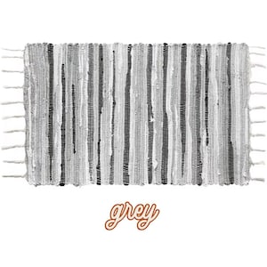 Colorful Boho Rugs, Woven Outdoor Rug, Layering Rug, Boho Decor, Fringe Accent Rug Grey