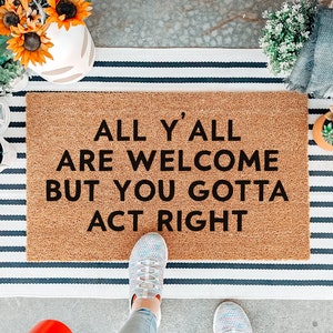 Welcome Y'all Door Mat