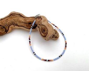Southwestern Seed Bead Fußkettchen, Boho Fußkettchen Armband, handgefertigt in Kalifornien