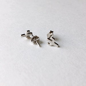 Cactus stud earrings, sterling silver studs, dainty southwestern jewelry, saguaro succulent cacti jewelry, boho minimalist earrings image 2