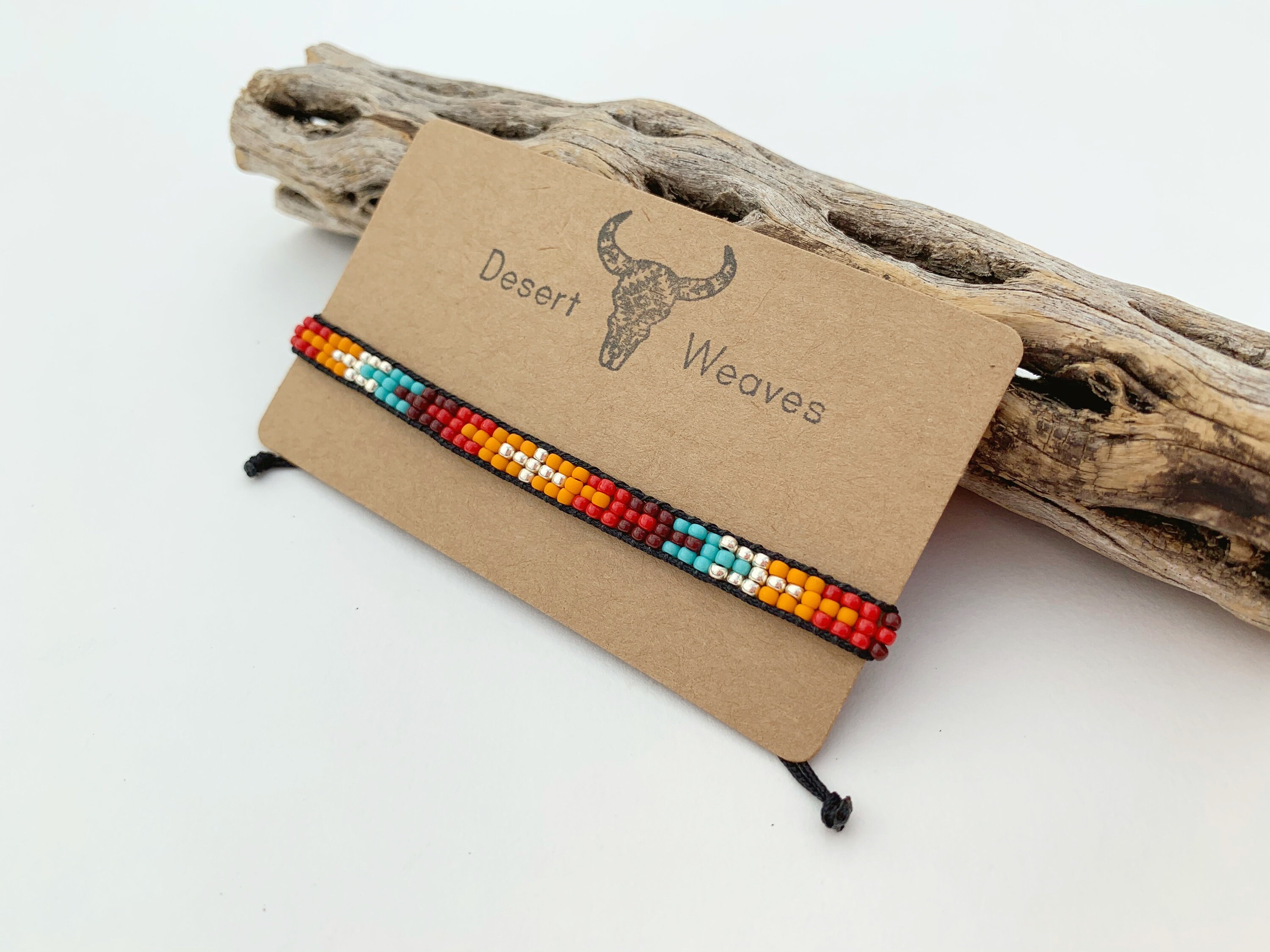 Seed bead tribal bracelet southwestern beaded layering | Etsy