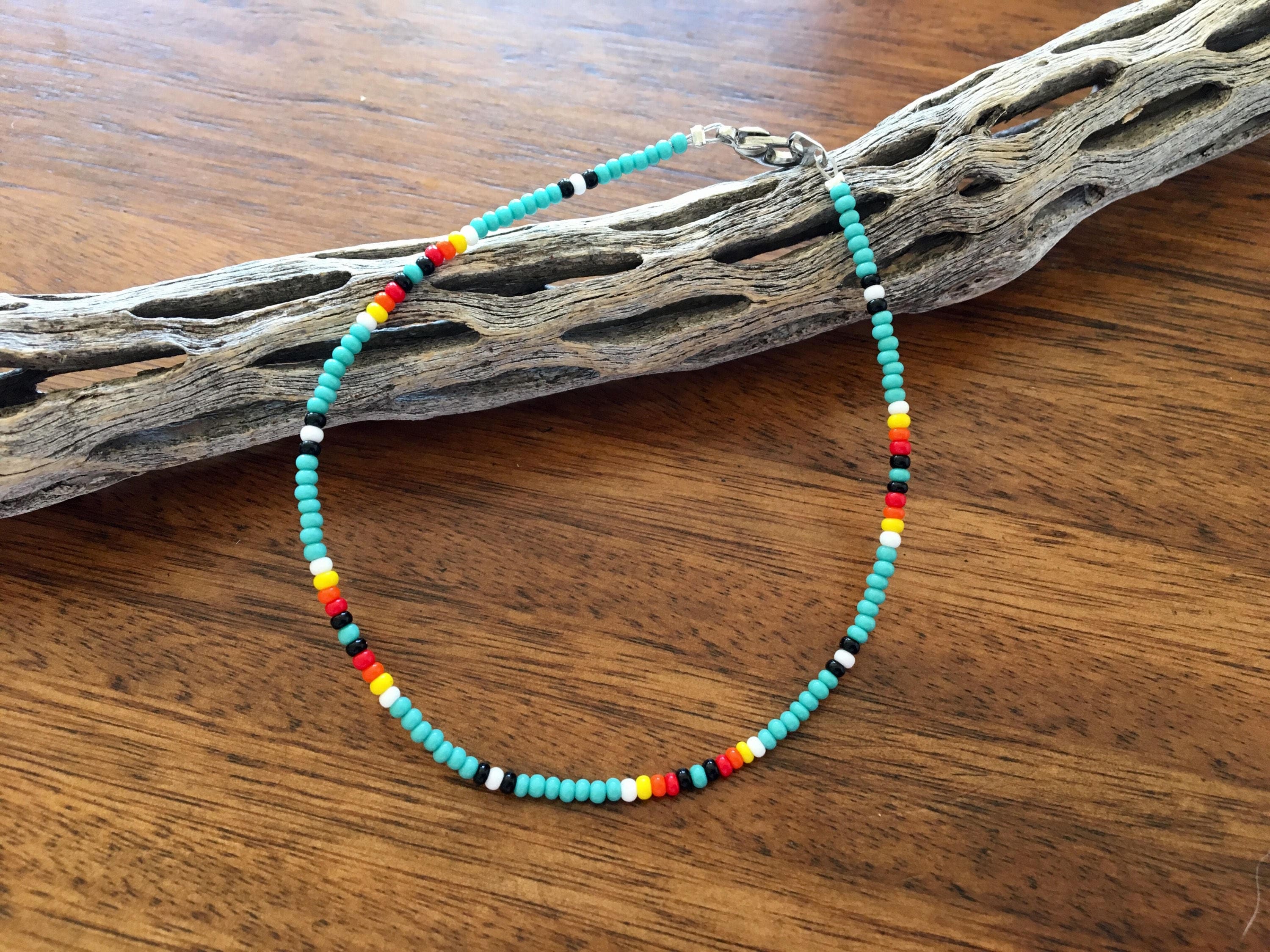 Seed bead anklet boho anklet southwestern anklet festival Etsy