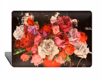 Étui MacBook MacBook Air M1 étui floral MacBook Pro 16 rouge MacBook Air 13 MacBook Pro 13 étui MacBook Air M2 étui dur Roses MacBook Pro 14