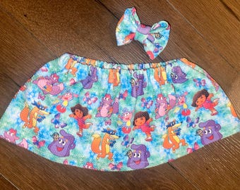 Babyrock und Schleifenset, Dora die Entdeckerin, 3-6 Monate
