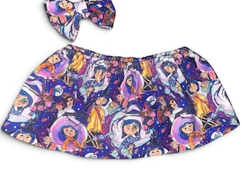 Completo gonna e fiocco Coraline per bambina, 12-18 mesi