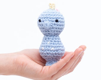 rattle, crochet animal, crochet rattle, seahorse, babyshower, baby toy, organic, handmade baby gift, newborn, handmade toys,crochet seahorse