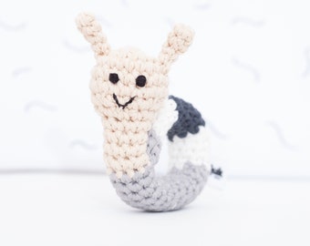 crocheted rattle snail, gift baby, snail // Milo //