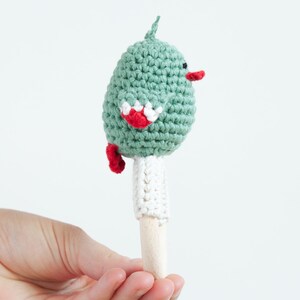 rattle, crochet rattle, gift for baby, gift for newborns, crochet animals, baby, gift, newborn, organic wool image 3