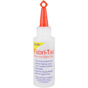 2oz Fabri-Tac Permanent Adhesive - Fabri-Tac - Clear Adhesive - Quick Dry Glue - Fast Grab Glue - Beacon Fabri-Tac - Fabric Glue -13-171