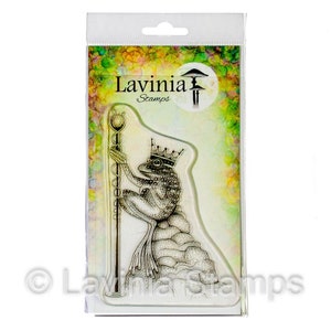 Lavinia Stamps King Hopkins - Animal Stamp - Clear Cling Stamp - Frog Cling Stamp - King Frog Cling Stamp - Fairy Frog Stamp - 12-611