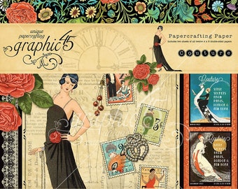 Graphic 45 Double-Sided Paper Pad 8"X8" 24/Pkg-Couture