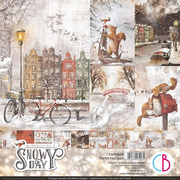 LIMITED STOCK - 12x12 Memories of a Snowy Day - 12 x 12 Cardstock - Double-Sided Paper - Acid Free - Snowy Day Collection - 28-269