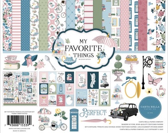 Carta Bella 12x12 My Favorite Things - Double Sided Cardstock - 12x12 Cardstock - My Favorite Things Collection - 36-192