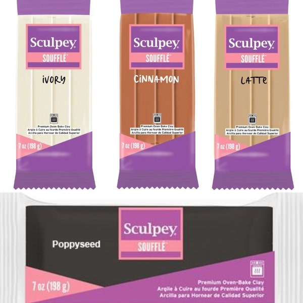Polyform Souffle 7oz Sculpey®Oven-Bake Clay - 7oz Polymer Oven-Bake Clay - 7oz Polymer Clay - Sculpting Clay - Oven-Bake Clay