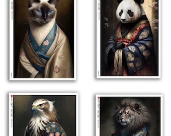 Paper Designs A5 Rice Paper - Animals - Cat Rice Paper - Decoupage Rice Paper - A5 Rice Paper - Eagle Rice Paper - Lion Rice Paper