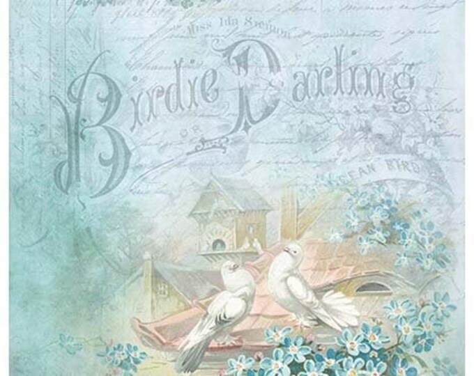 LIMITED STOCK ITD Collection Doves, Decoupage Paper Dove Rice Paper Birds and