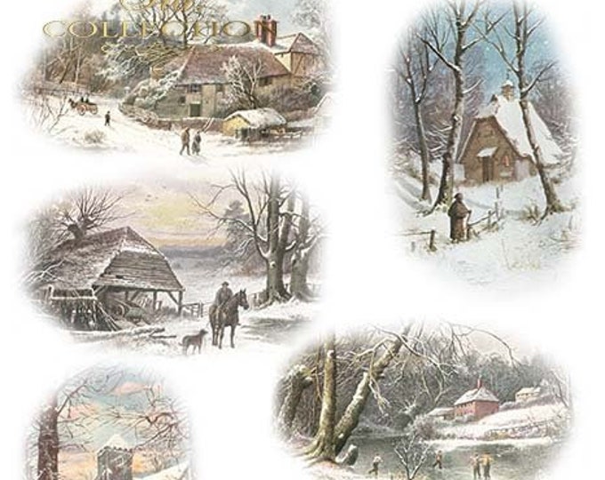 Winter Views Decoupage Paper - SOFT Decoupage Paper - ITD Collection ...