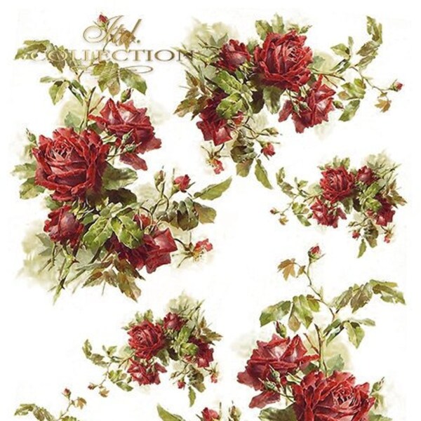 Decoupage Roses - Etsy