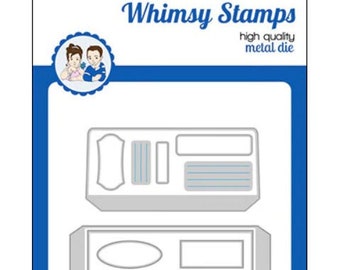 Whimsy Stamps Mini Slim Envelope Builder Die Set - Die Set - Tri-Fold Die - Envelope Die - Deb Davis - Slim Envelope Builder - 20-123