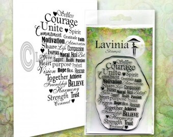 Lavinia Stamps "Keeping Faith" Stamp - Sentiment Stamp - Clear Cling Stamp - Keeping Faith Sentiment Stamp Set - Word Stamp Set - 12-458