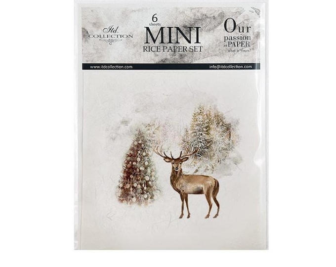 ITD Collection MINI Winter Animals Rice Paper Set - Winter Trees Rice ...