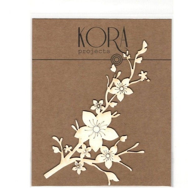 KORA Sakura Branch Chipboard Piece - Sakura Branch Chipboard - KORA Chipboard - KORA Projects - Chipboard Pieces - Chipboard Shapes - 25-027