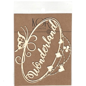 KORA Wonderland Frame Chipboard Piece - Alice Chipboard - KORA Chipboard - KORA Projects - Chipboard Pieces - Chipboard Shapes - 25-034