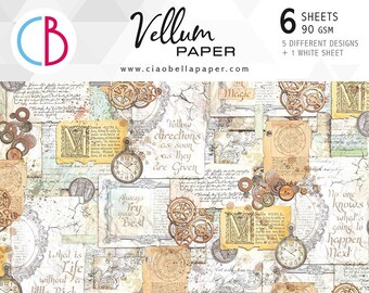 Ciao Bella A4 Wizard Academy Vellum Paper - Ciao Bella Paper - A4 Vellum - Translucent Paper - Wizard Academy Collection - 28-631