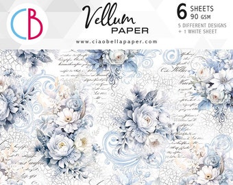 Ciao Bella A4 Midnight Spell Vellum Paper - Ciao Bella Paper - A4 Vellum - Translucent Paper - Midnight Spell Collection - 28-623