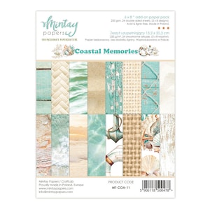 Mintay 6x8 Coastal Memories Cardstock - Double Sided Paper - 6x8 Cardstock - Coastal Memories Collection - LAST CHANCE - 27-372