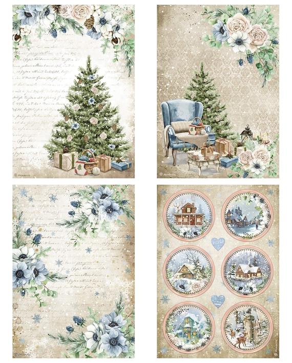 Stamperia A4 Cozy Winter Rice Paper Decoupage Rice Paper 