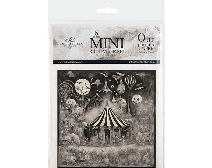 ITD Collection MINI Dark Gothic Circus Rice Paper Set - ITD Rice Paper ...