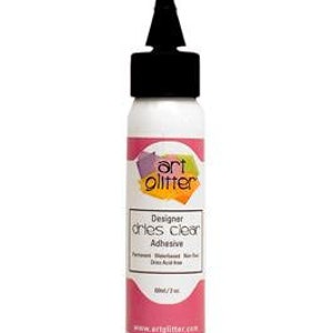 Art Glitter 2oz Art Glitter Designer Adhesive - Waterbased Adhesive - Industrial Strength Glue - Clear Glue - Flexible Adhesive - 33-002