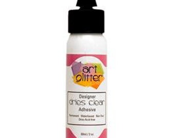 Art Glitter 2oz Art Glitter Designer Adhesive - Waterbased Adhesive - Industrial Strength Glue - Clear Glue - Flexible Adhesive - 33-002