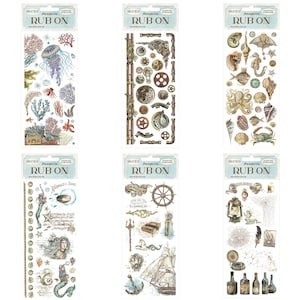 Stamperia Songs of the Sea Rub On - Decor Transfer - Transfer Film - Small Decor Transfer - Songs of the Sea Collection - LAST CHANCE