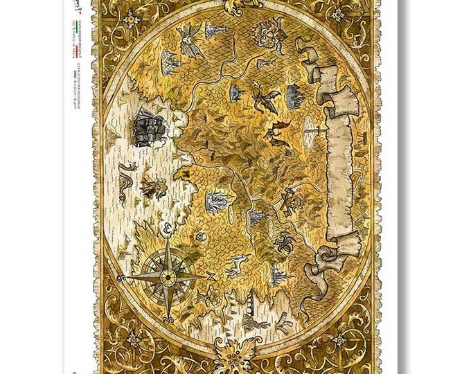 Paper Designs Rice Paper Old Maps Rice Paper Map Rice - Etsy