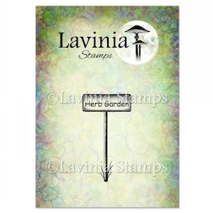 Lavinia Herb Garden Sign Stamp - Herb Garden Sign Clear Cling Stamps - Lavinia Clear Cling Stamp - Clear Cling Stamp - 12-868