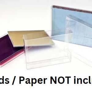 Caja de cartón transparente - 16,5 cm x 21,5 cm x 1,6 cm - Caja para tarjetas 3D - Caja de plástico transparente para tarjetas de felicitación - Material resistente a rayones - 35-003