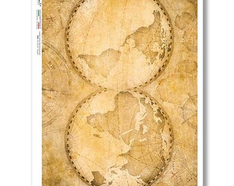 Paper Designs Rice Paper Old Map Rice Paper A4 Rice Paper Natural Rice ...