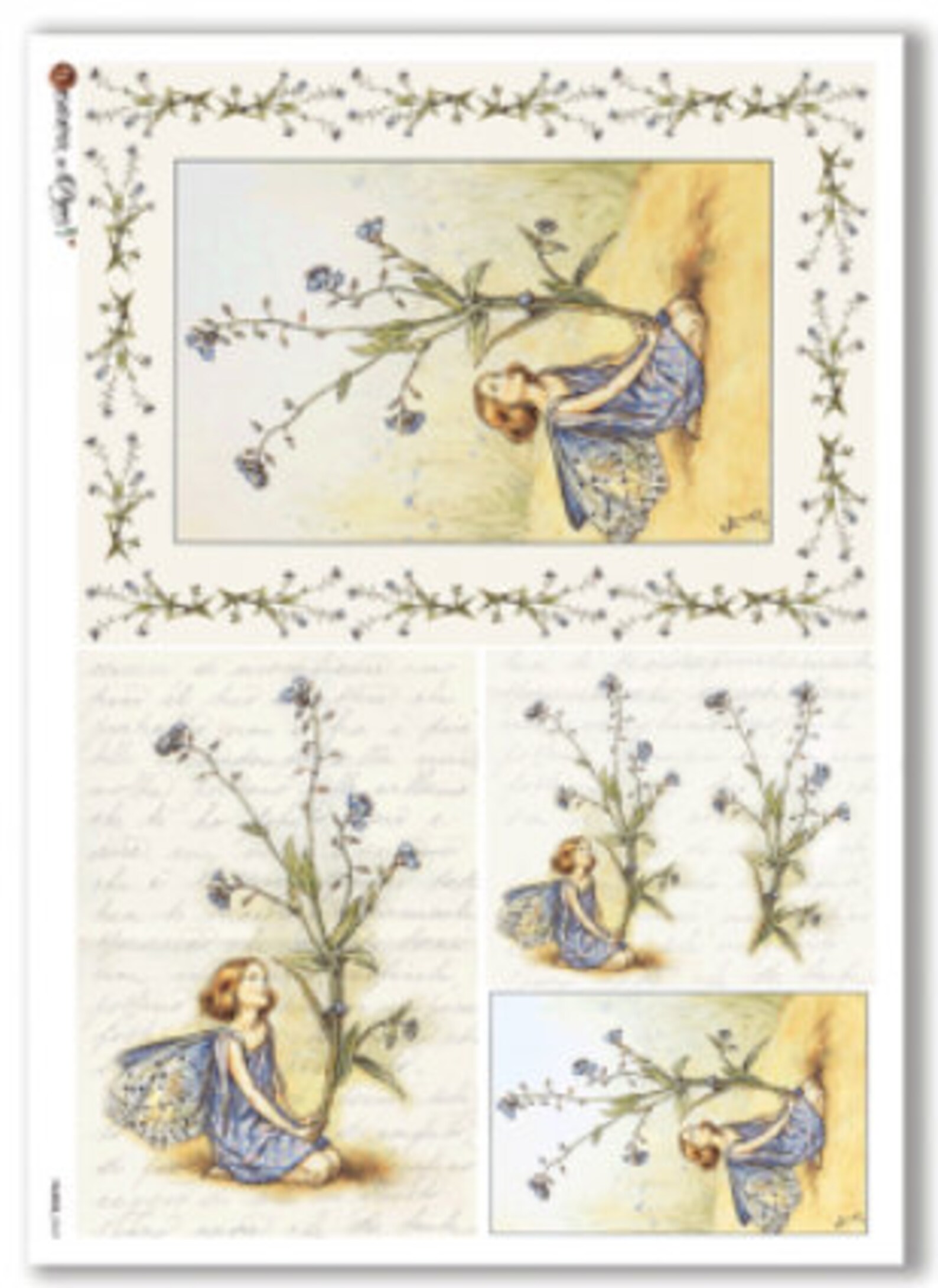 Paper Designs Rice Paper Fairies Fairy Rice Paper Etsy