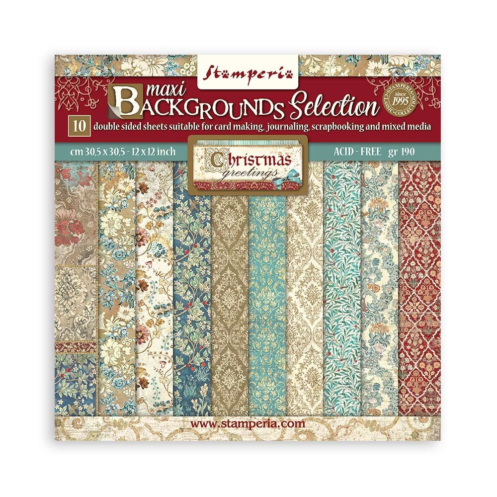 Ciao Bella Winter Journey 12x12 Cardstock, 12x12 Paper Pad, Scrapbook Paper,  Double Sided Cardstock, Christmas Paper 