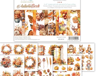 Mintay 6x8 Autumn Cardstock - Double Sided Paper - 6x8 Cardstock - Card Stock Paper - Fall Cardstock - Autumn Wreaths - 27-318