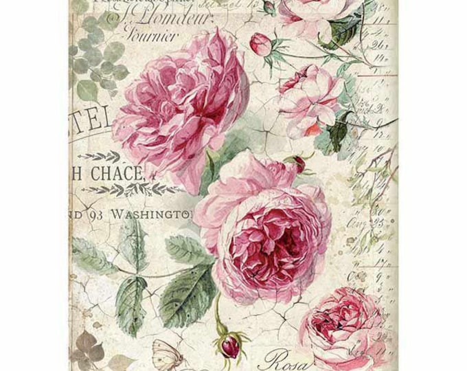 English Roses A4 Rice Paper Stamperia Rice Paper Rose Rice Paper ...