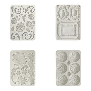 Stamperia A5 Brocante Antiques Silicone Mold - Stamperia Molds - Corner Mold - Frame Mold - Brocante Antiques Collection