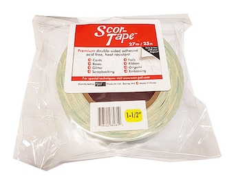 Scor-Tape 1 1/2" - Double Sided Adhesive - Scor Tape - Scrapbook Tape - Acid Free Double Sided Tape - Double Sided Scor Tape - 18-017