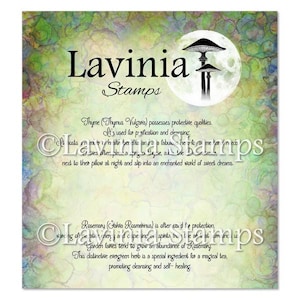 Lavinia Thyme & Rosemary Words Stamp - Words Clear Cling Stamps - Lavinia Clear Cling Stamp - Clear Cling Stamp - 12-879