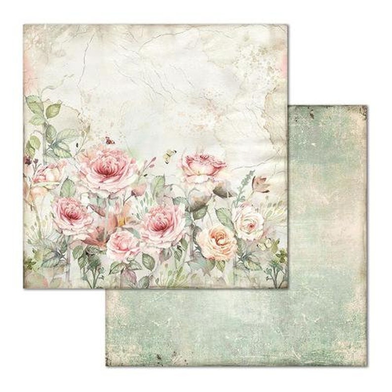 Stamperia 12x12 House of Roses Paper Pack Double Sided Paper Etsy