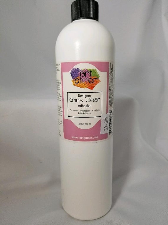 Art Glitter 16oz Art Glitter Designer Adhesive - Waterbased Adhesive - Industrial Strength Glue - Clear Glue - Flexible Adhesive - 33-005