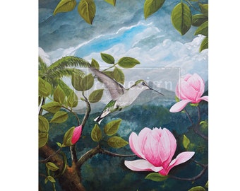 Prima A1 Spring Magnolias Rice Paper - CLEARANCE - Re-Design With Prima - Prima Rice Paper - Prima Marketing Rice Paper - 37-055