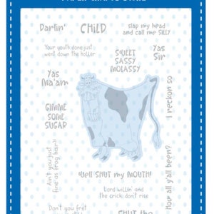 Whimsy Stamps Southern Sugar Outlines Die Set - Whimsy Stamps Die Set - Southern Sugar Die Set - Silly Cow - Cow Die Outlines - 20-207